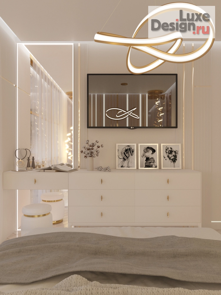 Дизайн интерьера трехкомнатной квартиры "«Кашемировая симфония». Дизайн-проект 3комнатной квартиры" (фото 10)