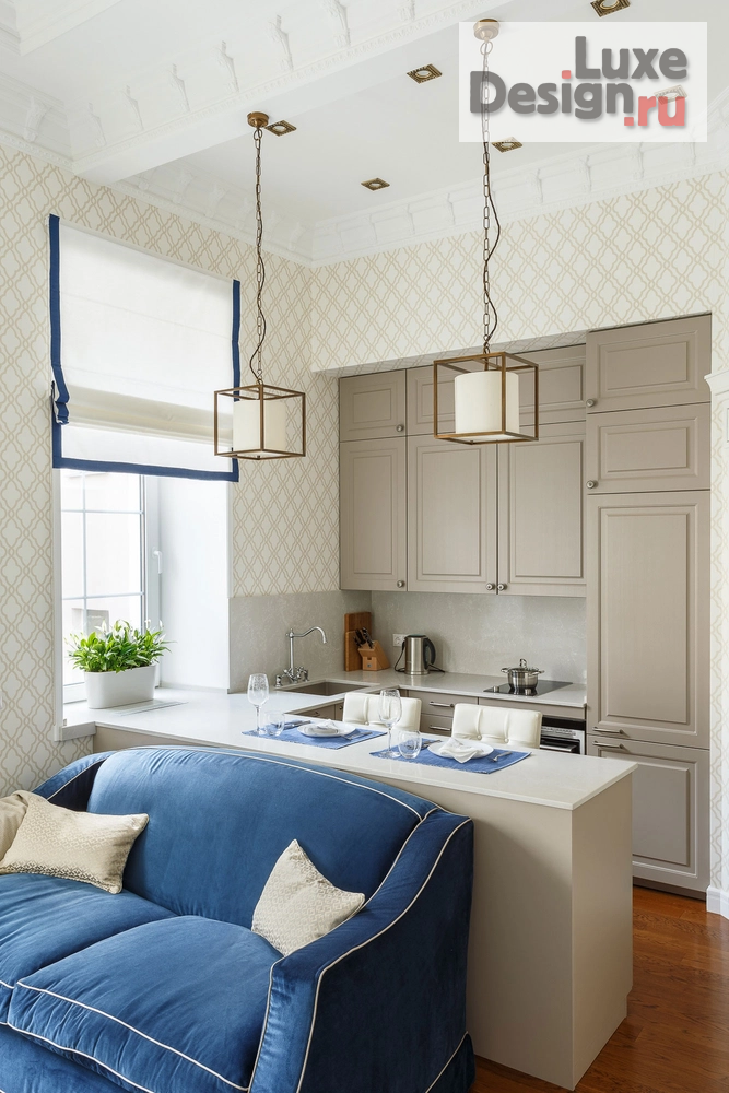 Дизайн интерьера однокомнатной квартиры "Пречистенка" (фото 7) от дизайнера Марковская Ирина Александровна Дизайн интерьера однокомнатной квартиры "Пречистенка" (фото 7)