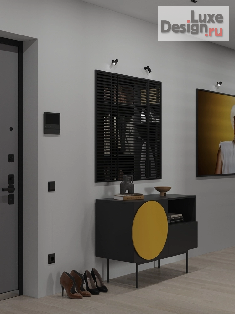 Дизайн интерьера двухкомнатной квартиры "Темный интерьер для девушки " (фото 4)