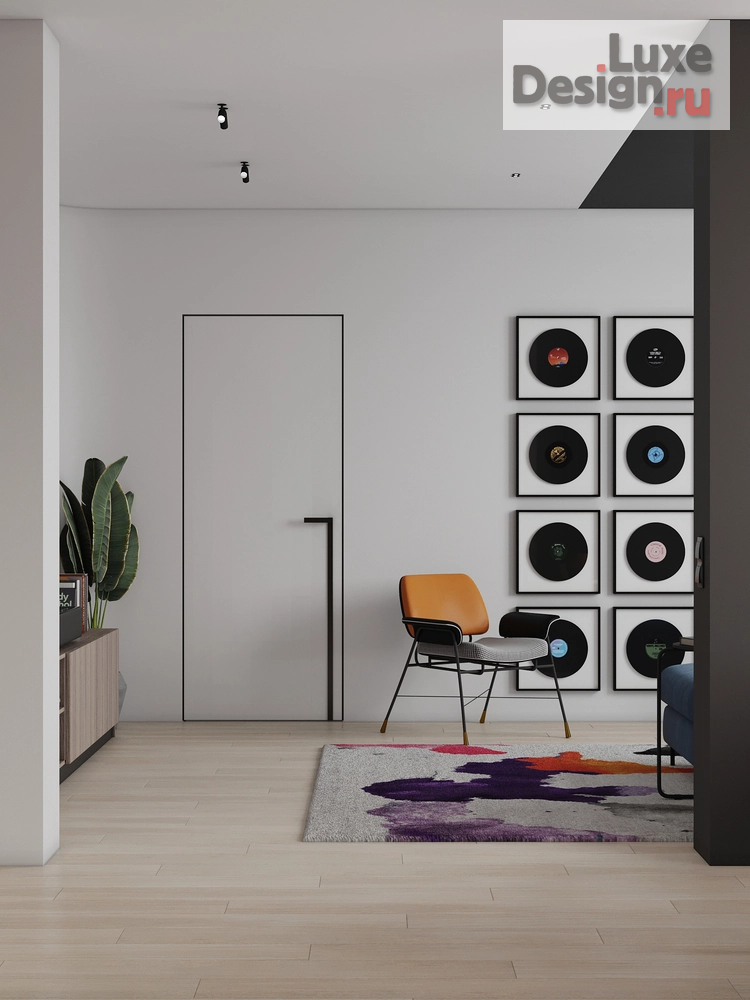 Дизайн интерьера двухкомнатной квартиры "Темный интерьер для девушки " (фото 17)