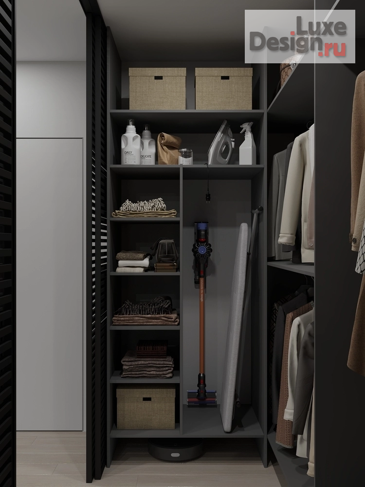 Дизайн интерьера двухкомнатной квартиры "Темный интерьер для девушки " (фото 25)