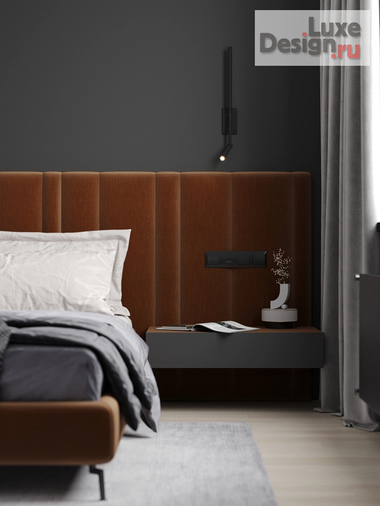 Дизайн интерьера двухкомнатной квартиры "Темный интерьер для девушки " (фото 28)