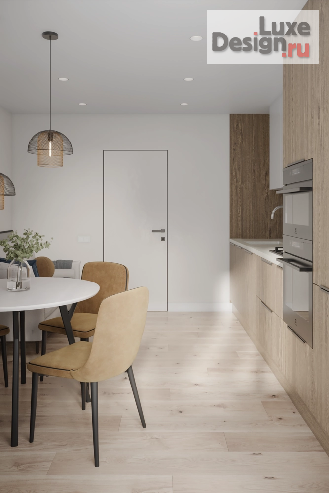 Дизайн интерьера трехкомнатной квартиры "Уютный минимализм. Простые формы, спокойные цвета, стиль." (фото 16)