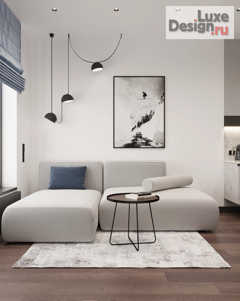 Дизайн интерьера двухкомнатной квартиры "ЖК ЗИЛ АРТ" (фото 1)