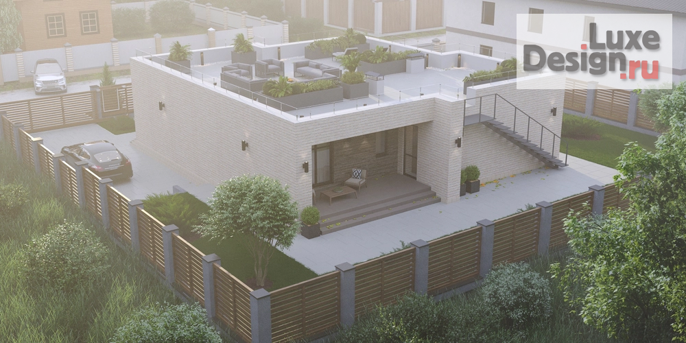 Частная архитектура " Архитектурный проект частного дома с террасой на крыше" (фото 3)