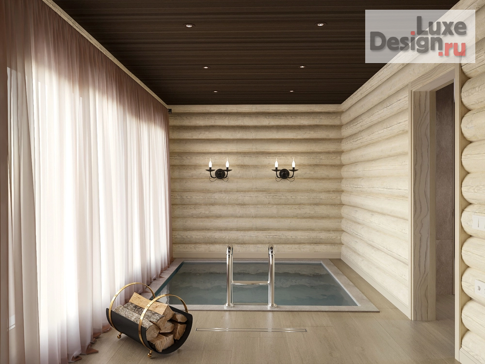 Дизайн интерьера сауны "Частный банный комплекс" (фото 1)