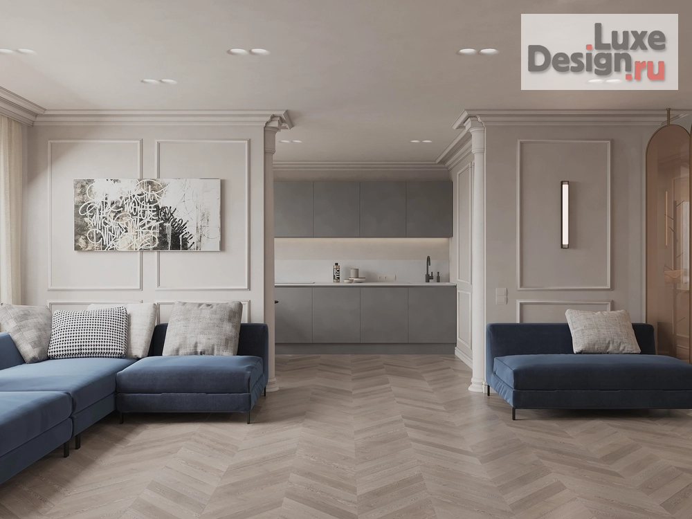 Дизайн интерьера трехкомнатной квартиры "Элегантная квартира в стиле неоклассика" (фото 5)