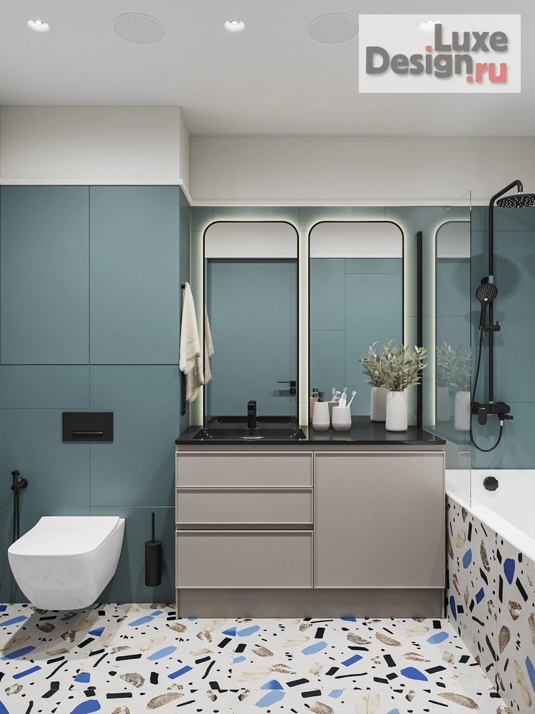 Дизайн интерьера двухкомнатной квартиры "Современный стиль с элементами неоклассики" (фото 4) от дизайнера Студия дизайна интерьера Марии Михайловой Дизайн интерьера двухкомнатной квартиры "Современный стиль с элементами неоклассики" (фото 4)