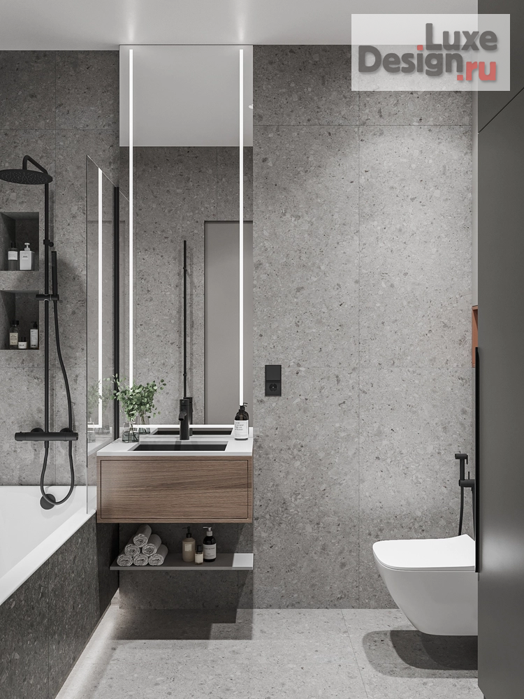 Дизайн интерьера однокомнатной квартиры "Брутальный уют" (фото 28)