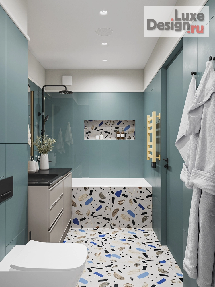 Дизайн интерьера двухкомнатной квартиры "Современный стиль с элементами неоклассики" (фото 6) от дизайнера Студия дизайна интерьера Марии Михайловой Дизайн интерьера двухкомнатной квартиры "Современный стиль с элементами неоклассики" (фото 6)