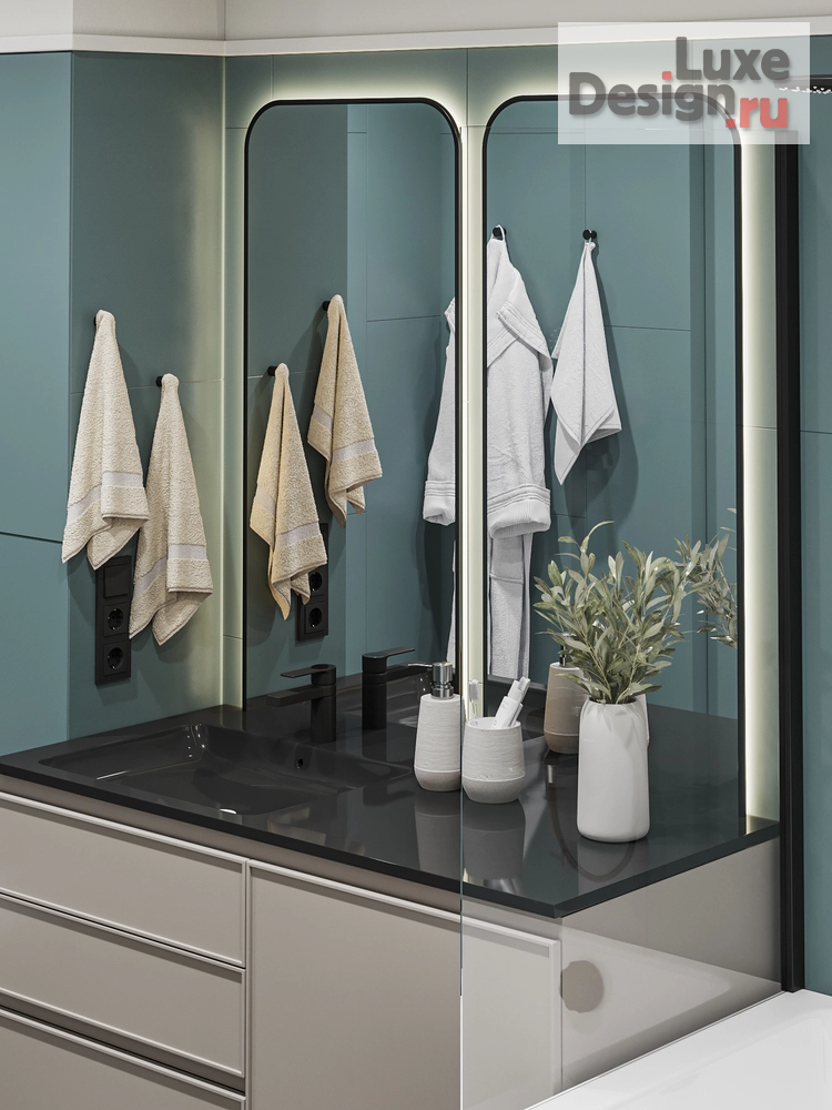 Дизайн интерьера двухкомнатной квартиры "Современный стиль с элементами неоклассики" (фото 10) от дизайнера Студия дизайна интерьера Марии Михайловой Дизайн интерьера двухкомнатной квартиры "Современный стиль с элементами неоклассики" (фото 10)