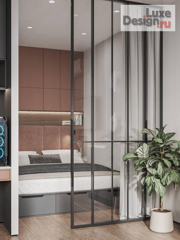 Дизайн интерьера однокомнатной квартиры "Брутальный уют" (фото 31)