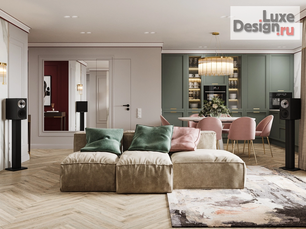 Дизайн интерьера четырехкомнатной квартиры "Проект объединения двух квартир" (фото 55) от дизайнера Студия дизайна интерьера Марии Михайловой Дизайн интерьера четырехкомнатной квартиры "Проект объединения двух квартир" (фото 55)