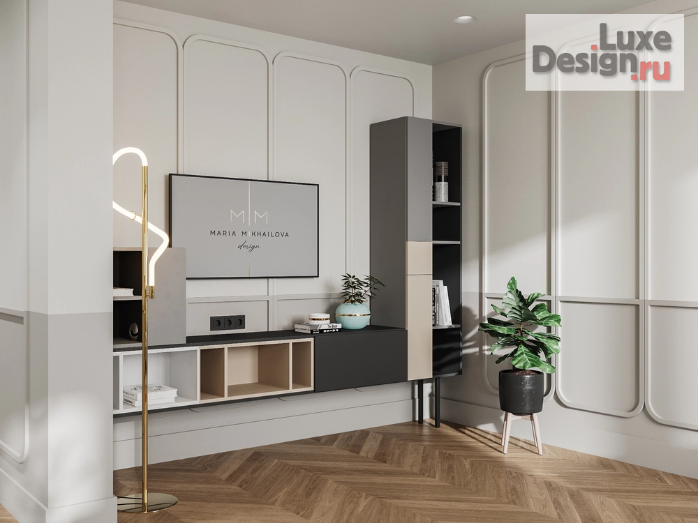 Дизайн интерьера двухкомнатной квартиры "Современный стиль с элементами неоклассики" (фото 32) от дизайнера Студия дизайна интерьера Марии Михайловой Дизайн интерьера двухкомнатной квартиры "Современный стиль с элементами неоклассики" (фото 32)