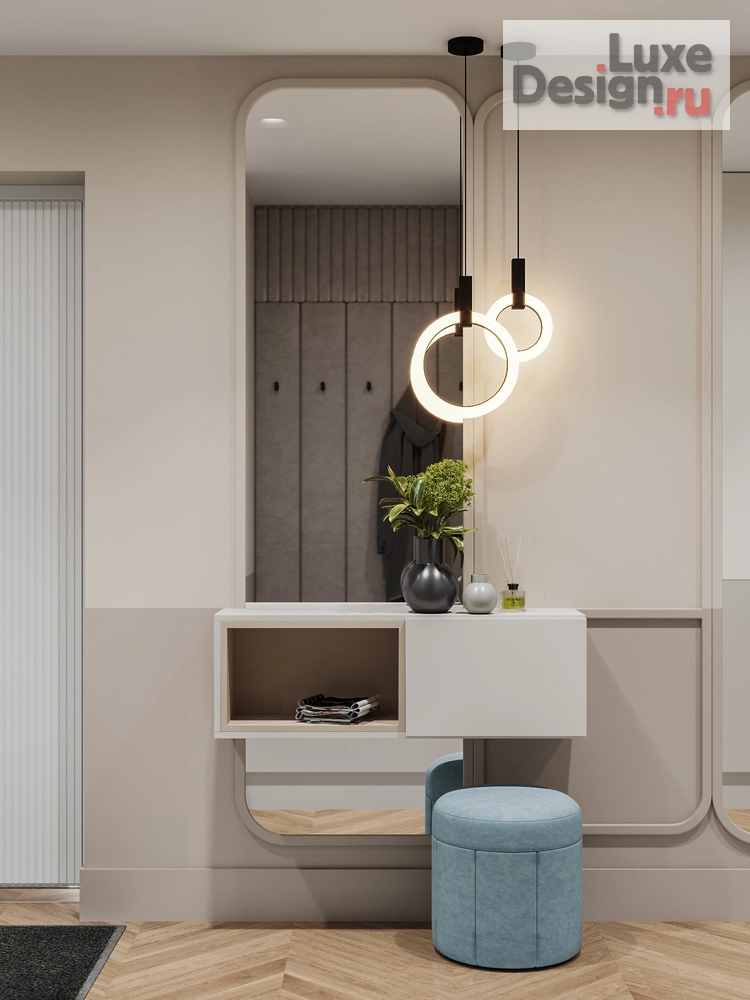 Дизайн интерьера двухкомнатной квартиры "Современный стиль с элементами неоклассики" (фото 37) от дизайнера Студия дизайна интерьера Марии Михайловой Дизайн интерьера двухкомнатной квартиры "Современный стиль с элементами неоклассики" (фото 37)