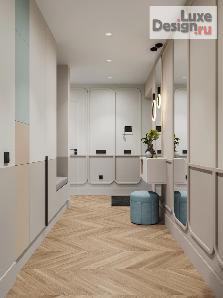 Дизайн интерьера двухкомнатной квартиры "Современный стиль с элементами неоклассики" (фото 38) от дизайнера Студия дизайна интерьера Марии Михайловой Дизайн интерьера двухкомнатной квартиры "Современный стиль с элементами неоклассики" (фото 38)