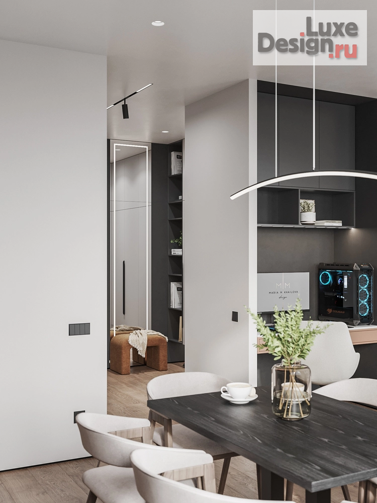 Дизайн интерьера однокомнатной квартиры "Брутальный уют" (фото 7)