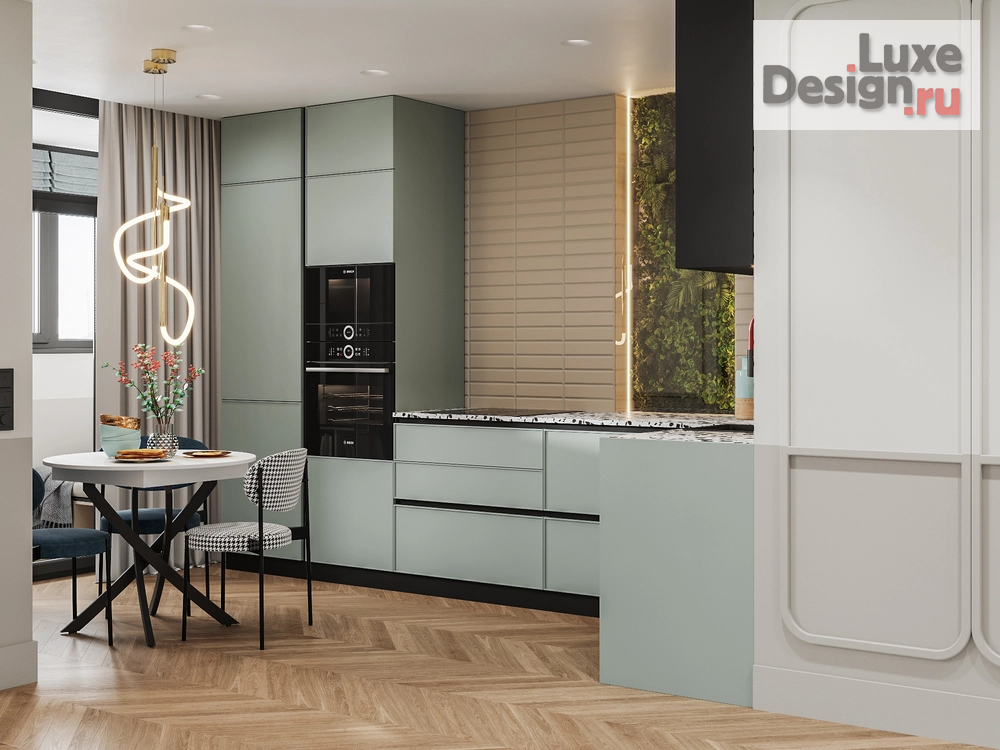 Дизайн интерьера двухкомнатной квартиры "Современный стиль с элементами неоклассики" (фото 50)