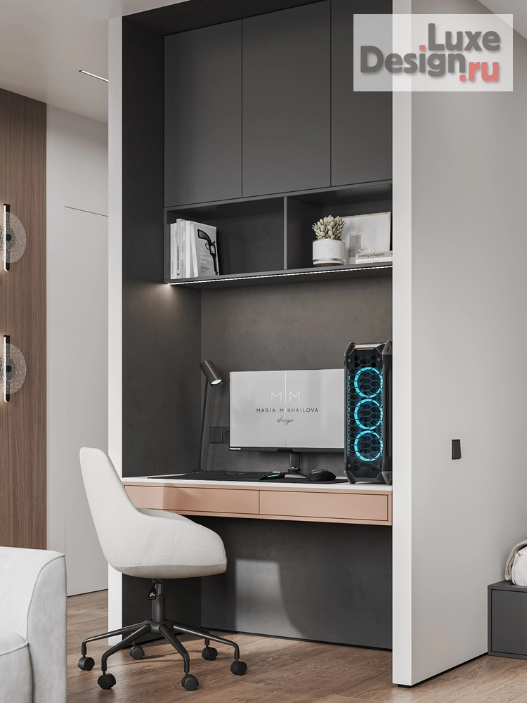 Дизайн интерьера однокомнатной квартиры "Брутальный уют" (фото 10)