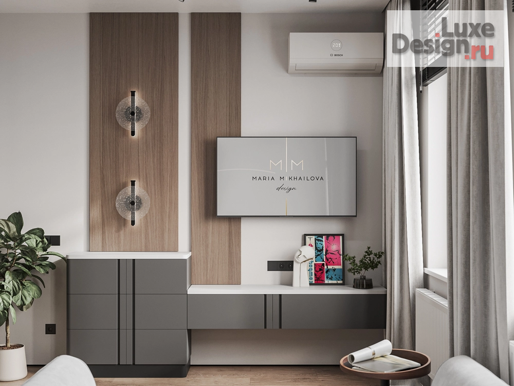 Дизайн интерьера однокомнатной квартиры "Брутальный уют" (фото 16)