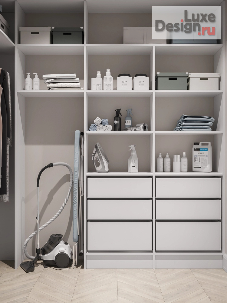 Дизайн интерьера трехкомнатной квартиры "Спокойный интерьер с интересными деталями" (фото 17)