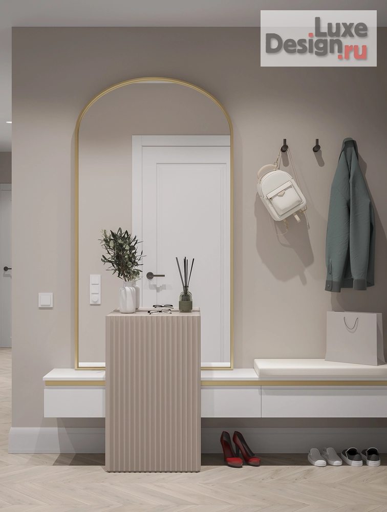 Дизайн интерьера трехкомнатной квартиры "Спокойный интерьер с интересными деталями" (фото 34)