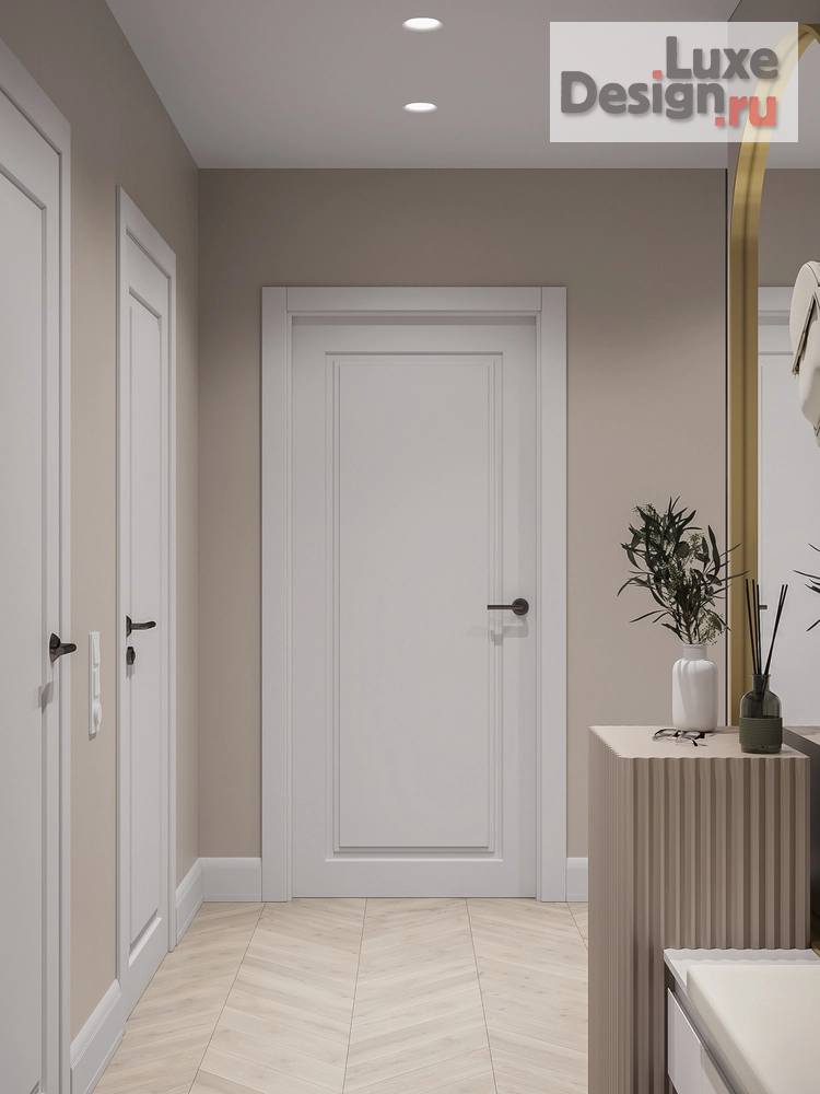 Дизайн интерьера трехкомнатной квартиры "Спокойный интерьер с интересными деталями" (фото 39)