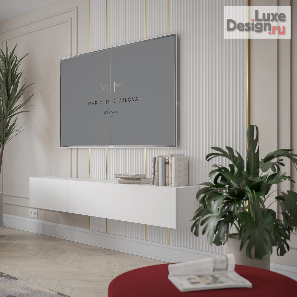 Дизайн интерьера трехкомнатной квартиры "Спокойный интерьер с интересными деталями" (фото 19)