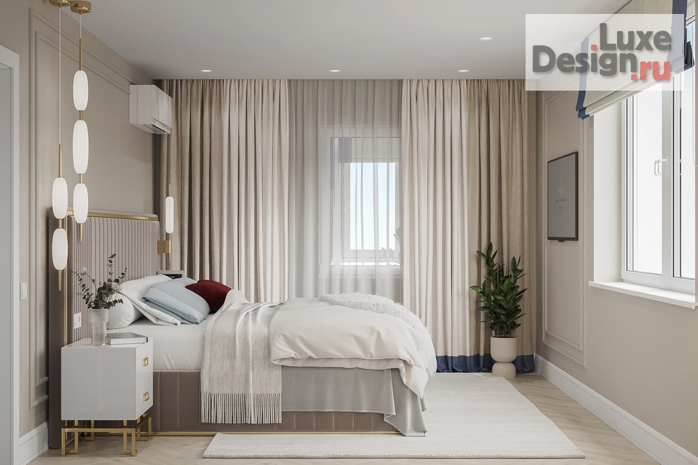 Дизайн интерьера трехкомнатной квартиры "Спокойный интерьер с интересными деталями" (фото 43)