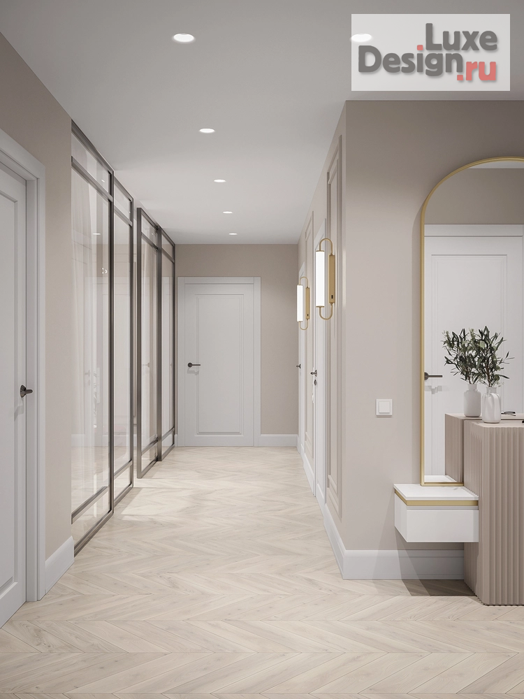 Дизайн интерьера трехкомнатной квартиры "Спокойный интерьер с интересными деталями" (фото 45)