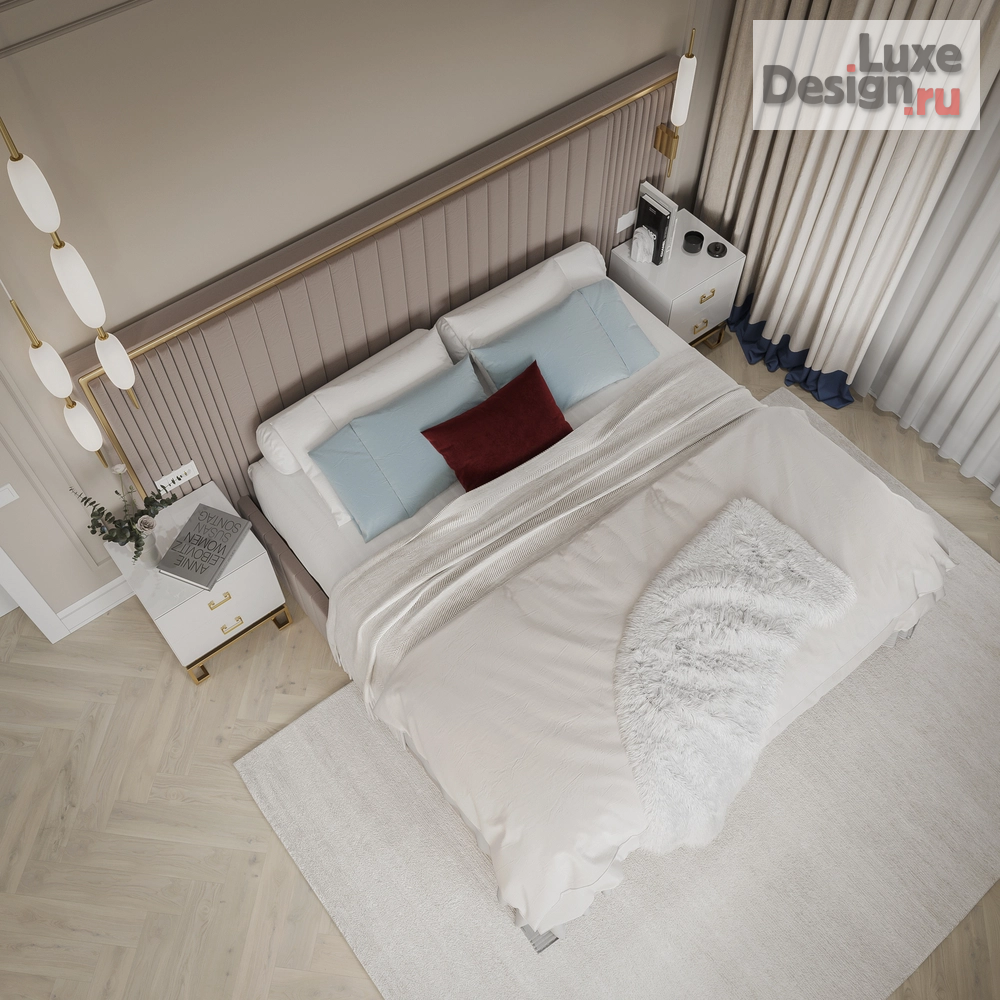 Дизайн интерьера трехкомнатной квартиры "Спокойный интерьер с интересными деталями" (фото 46)