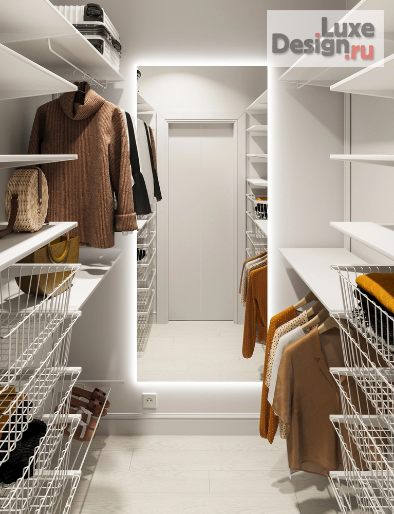 Дизайн интерьера трехкомнатной квартиры "Спальня с балконом из проекта в жк Проспект героев" (фото 2)