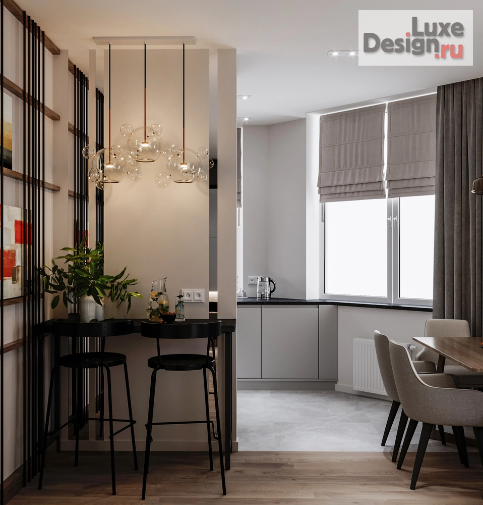 Дизайн интерьера четырехкомнатной квартиры "Стильная квартира в жк Династия" (фото 6)