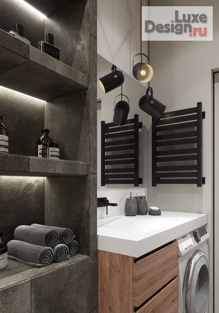 Дизайн интерьера квартиры студии "Студия с видом на Москву-сити в ЖК Headliner" (фото 15)