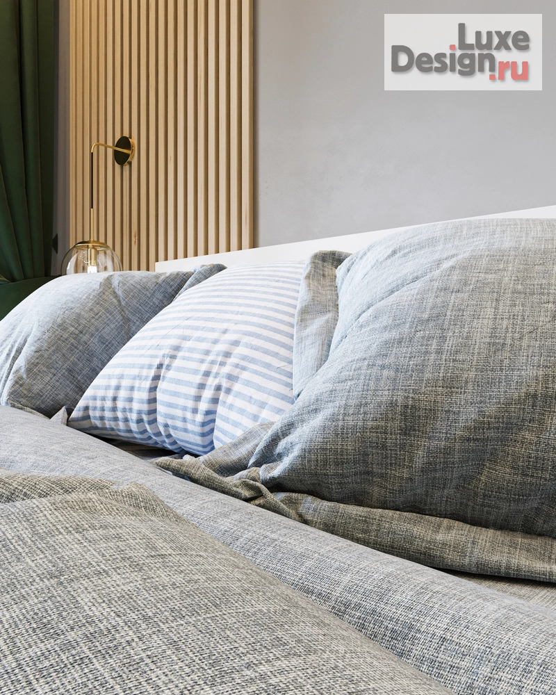 Дизайн интерьера трехкомнатной квартиры "Спальня с балконом из проекта в жк Проспект героев" (фото 14)