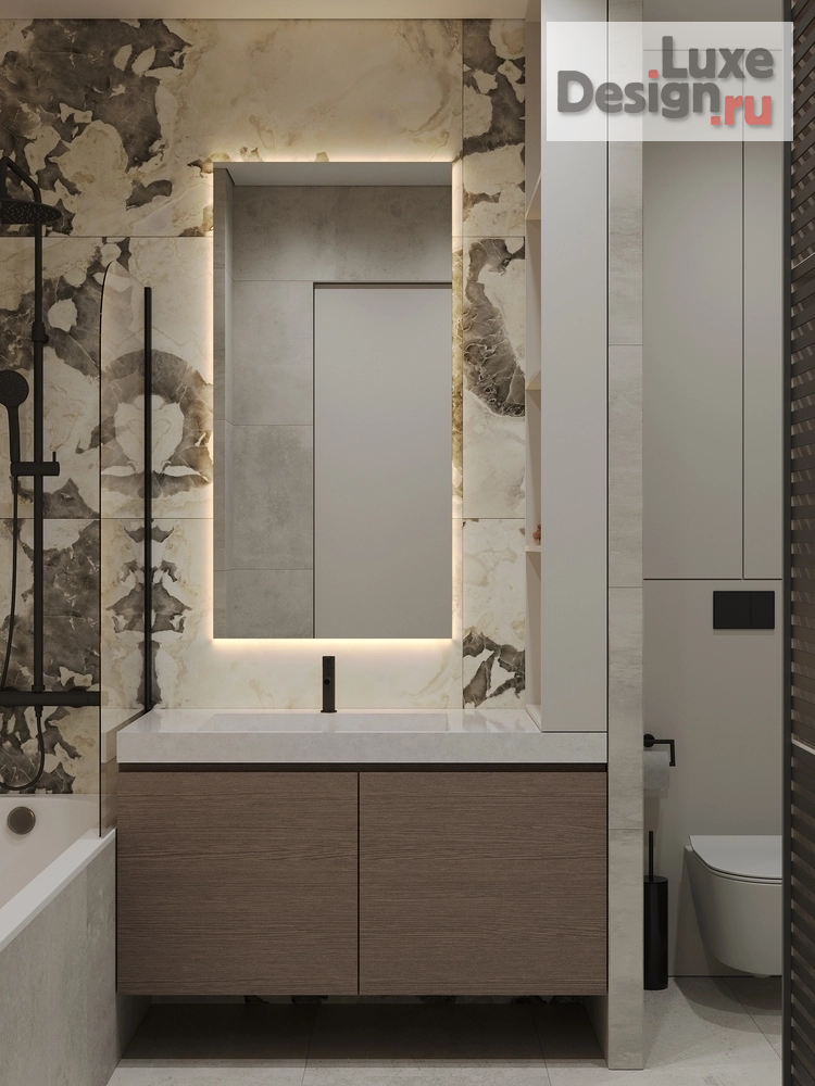 Дизайн интерьера однокомнатной квартиры "Квартира 44 м2 ЖК RIVER SKY" (фото 12)