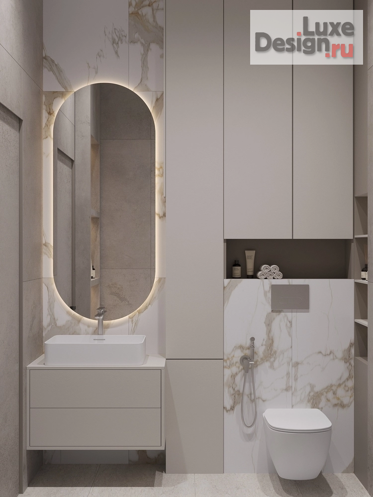 Дизайн интерьера трехкомнатной квартиры "Квартира 95 м2 ЖК RIVER SKY. " (фото 24)