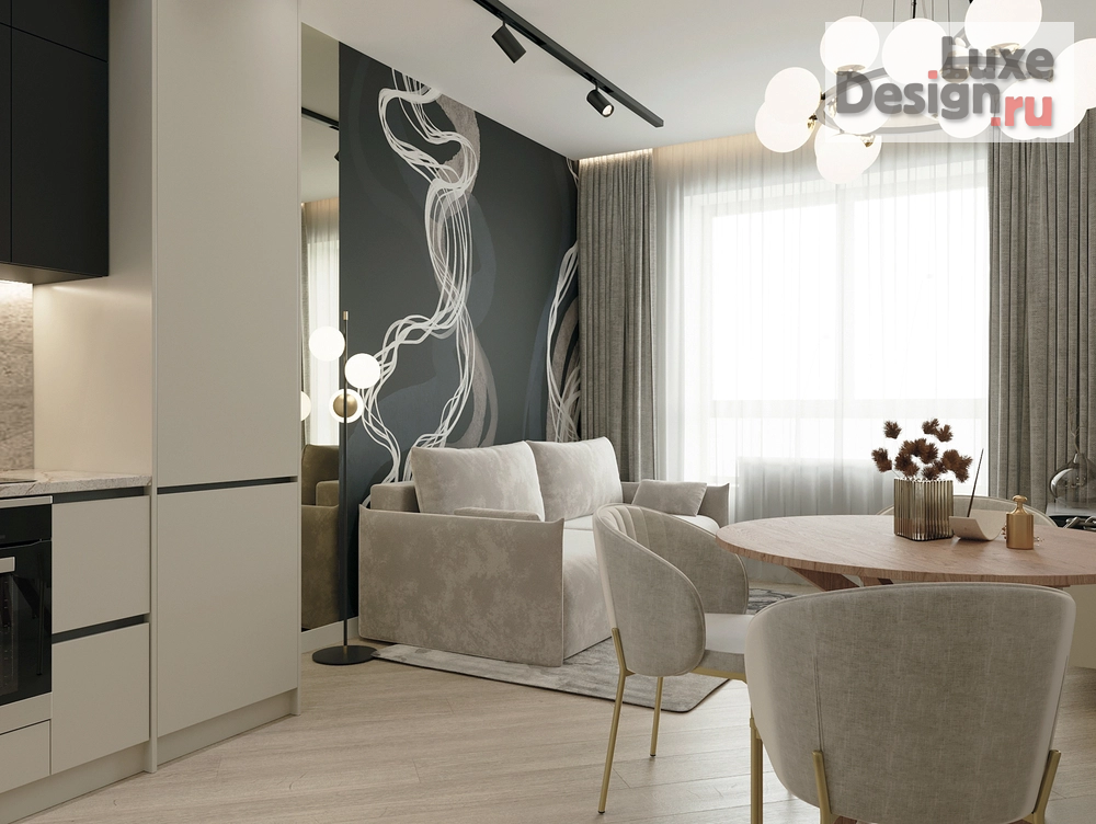 Дизайн интерьера квартиры "ЖК LEVEL ПРИЧАЛЬНЫЙ" (фото 1)