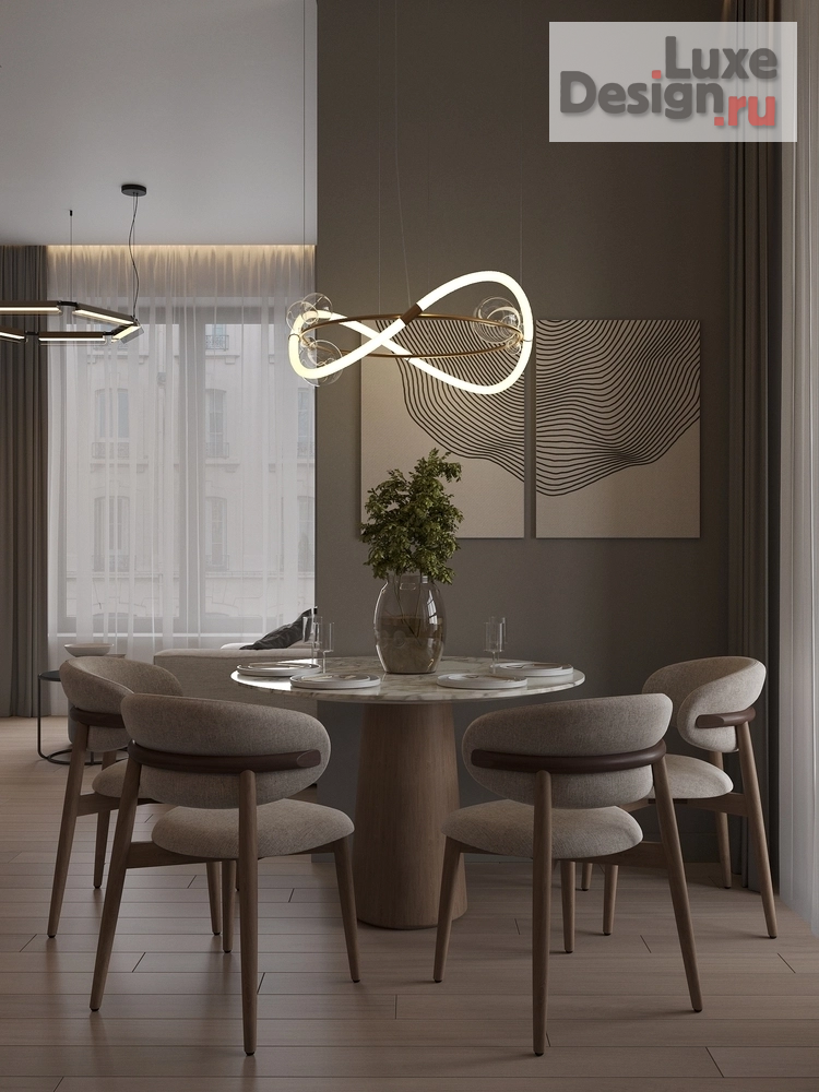 Дизайн интерьера трехкомнатной квартиры "Квартира 95 м2 ЖК RIVER SKY. " (фото 3)