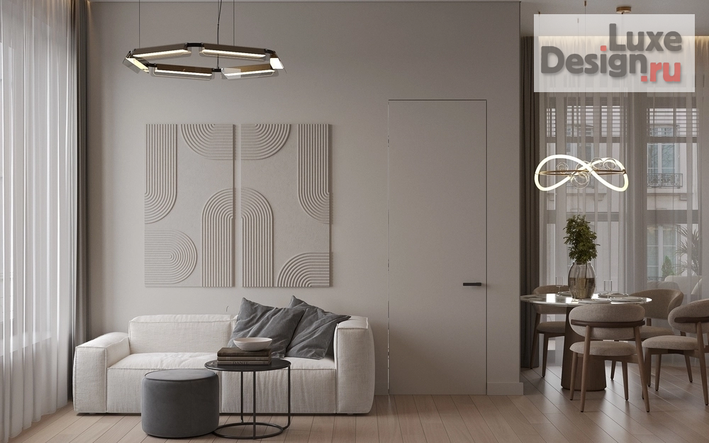 Дизайн интерьера трехкомнатной квартиры "Квартира 95 м2 ЖК RIVER SKY. " (фото 1)