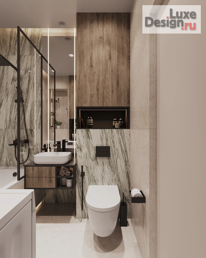 Дизайн интерьера двухкомнатной квартиры "ЖК ALIA" (фото 9)