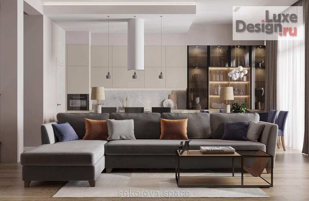 Дизайн интерьера трехкомнатной квартиры "Ёлочка" (фото 1)