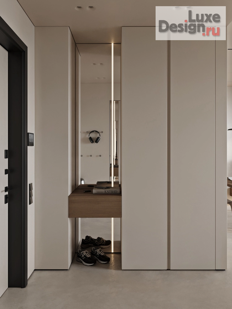 Дизайн интерьера однокомнатной квартиры "ЖК SLAVA" (фото 2)