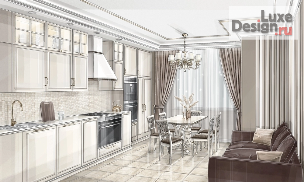 Дизайн интерьера квартиры "Квартира в стиле нео-классика" (фото 8)