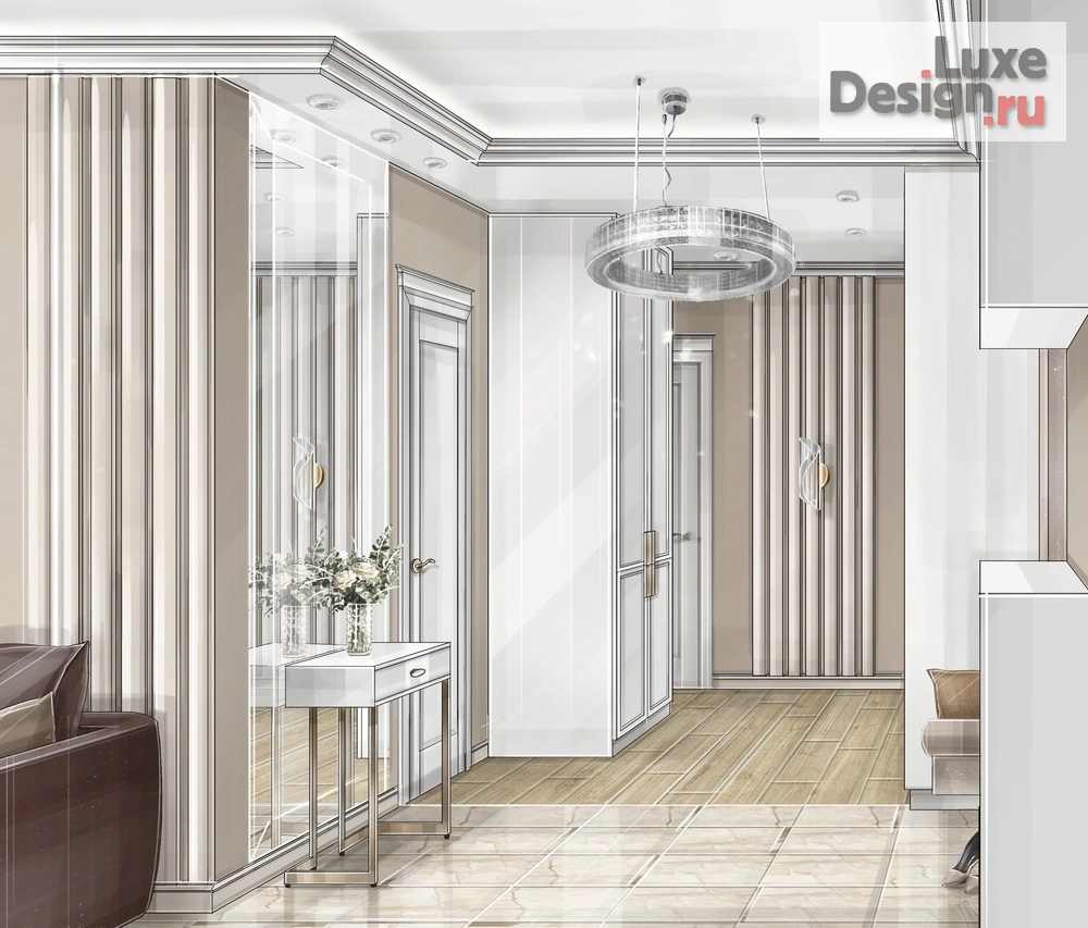 Дизайн интерьера квартиры "Квартира в стиле нео-классика" (фото 2)