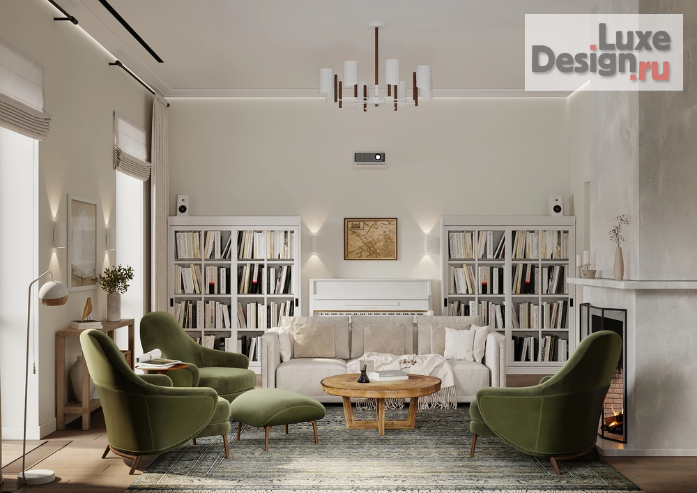 Дизайн интерьера загородного дома "Родники" (фото 1)