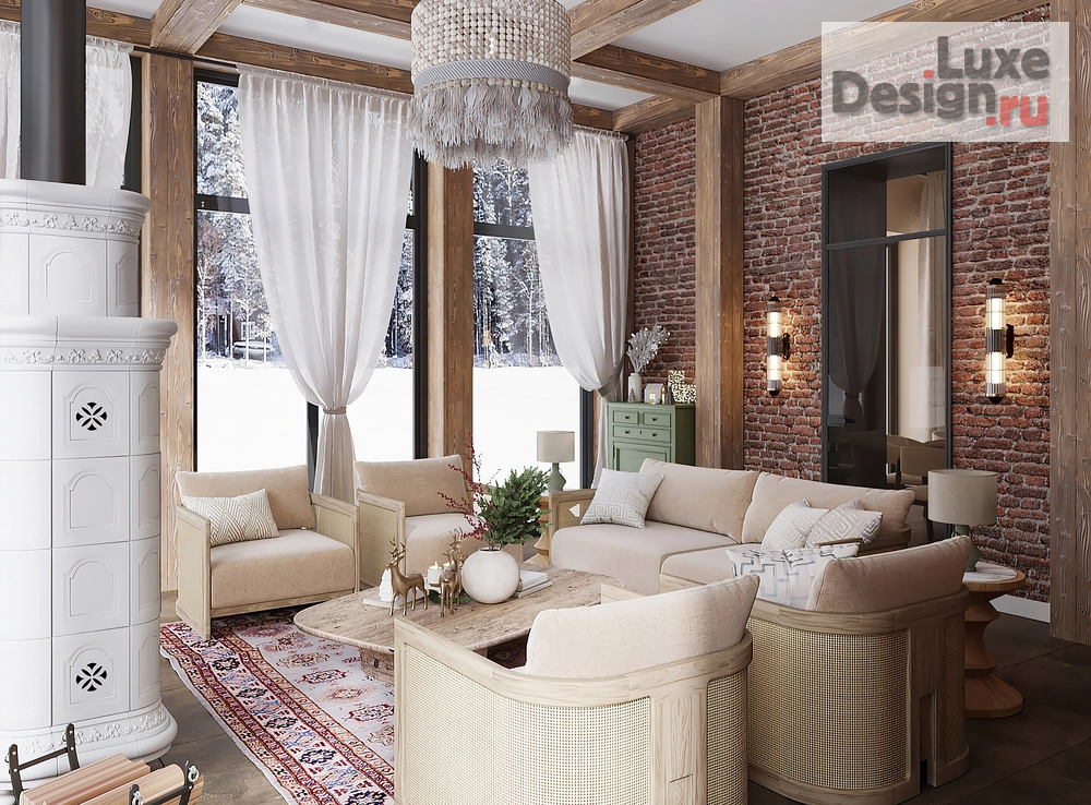 Дизайн интерьера загородного дома "Родники" (фото 12)