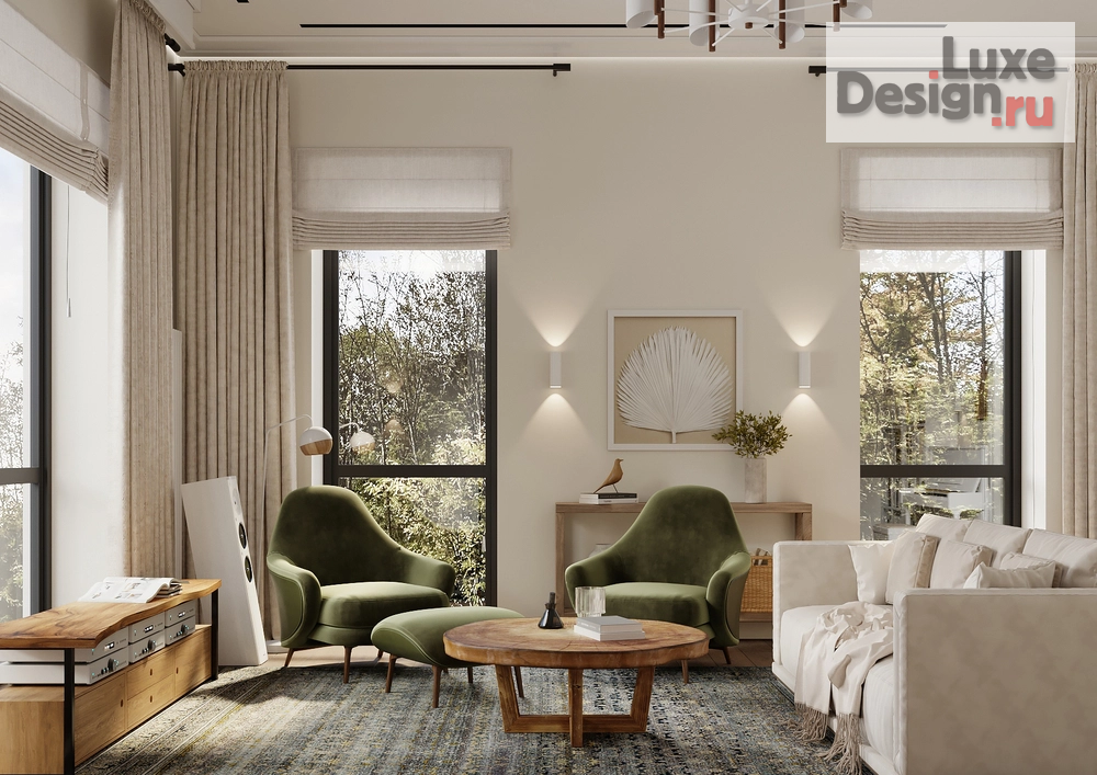 Дизайн интерьера загородного дома "Родники" (фото 2)