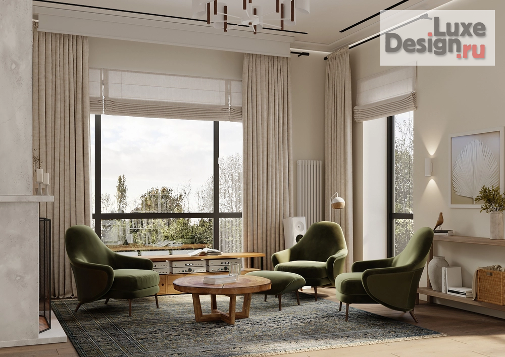 Дизайн интерьера загородного дома "Родники" (фото 3)