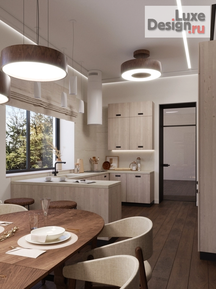 Дизайн интерьера загородного дома "Родники" (фото 7)